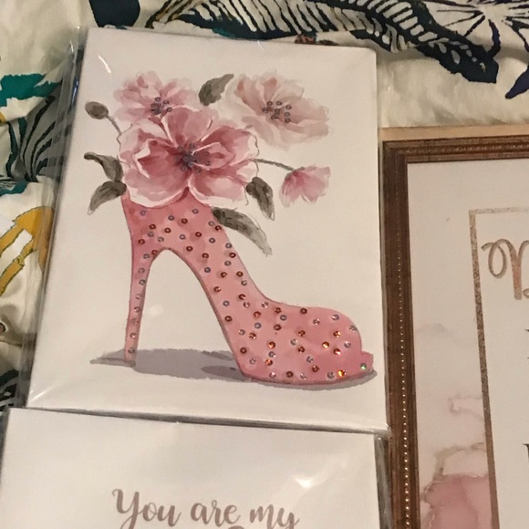 New “Dreams DON’T WORK UNLESS YOU DO” 5 Pcs Wall Art: Purse, Heel, Sweet, Beauty - Picture 3 of 16